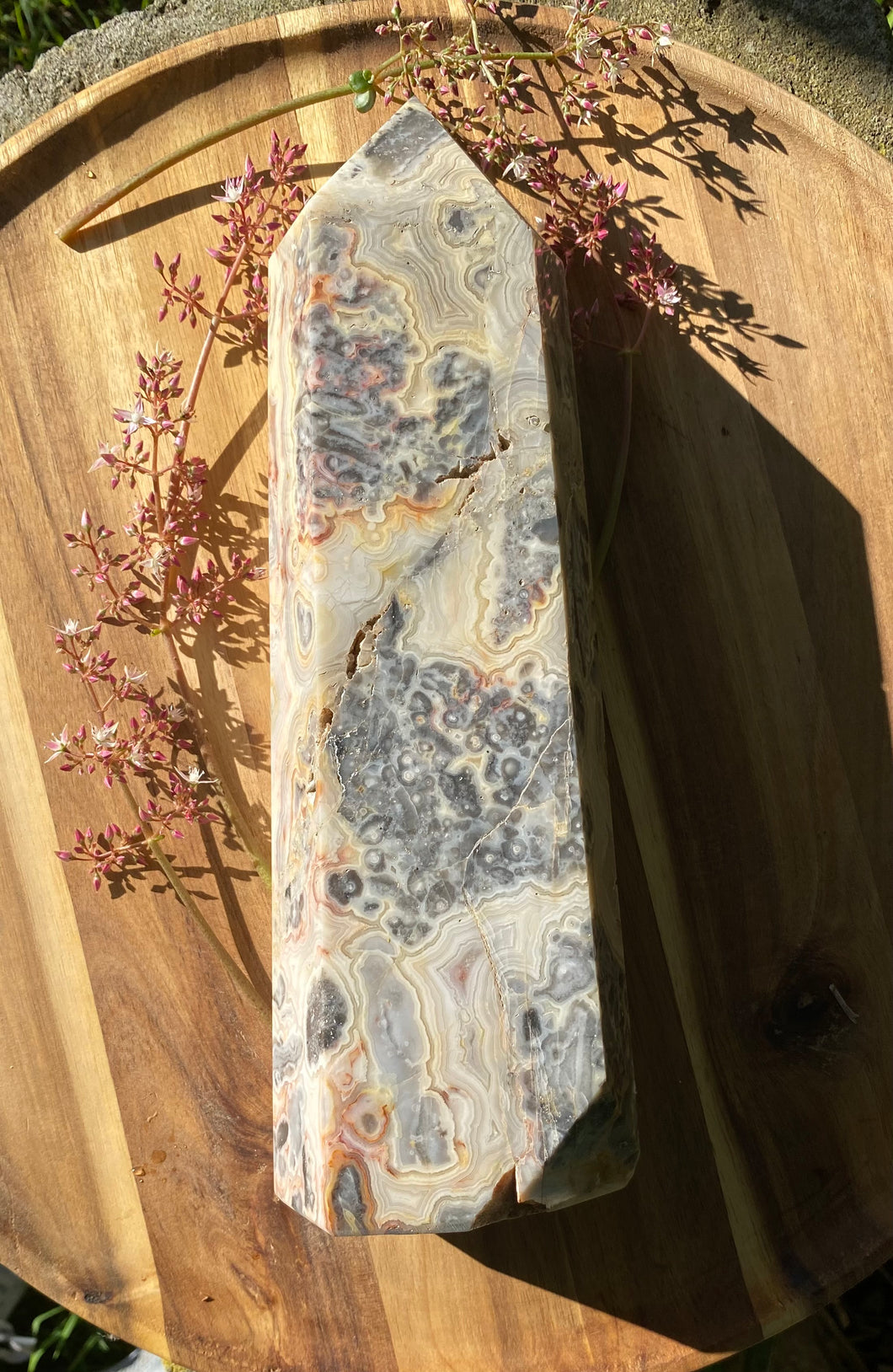 Crazy Lace Agate tower